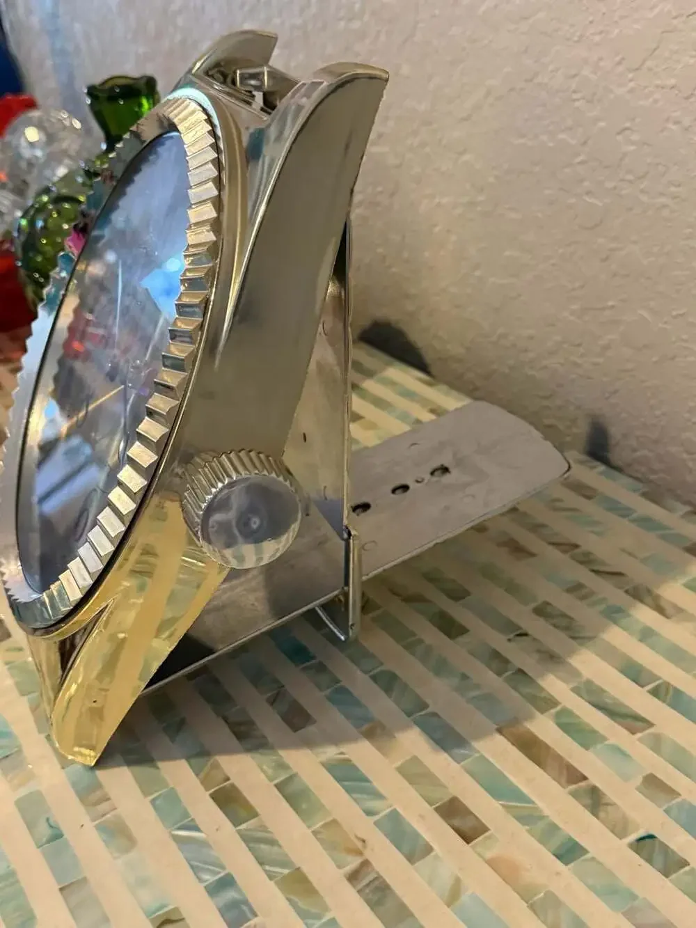 Vintage Large Quartz Wrist Watch Wall or Desk Clock
